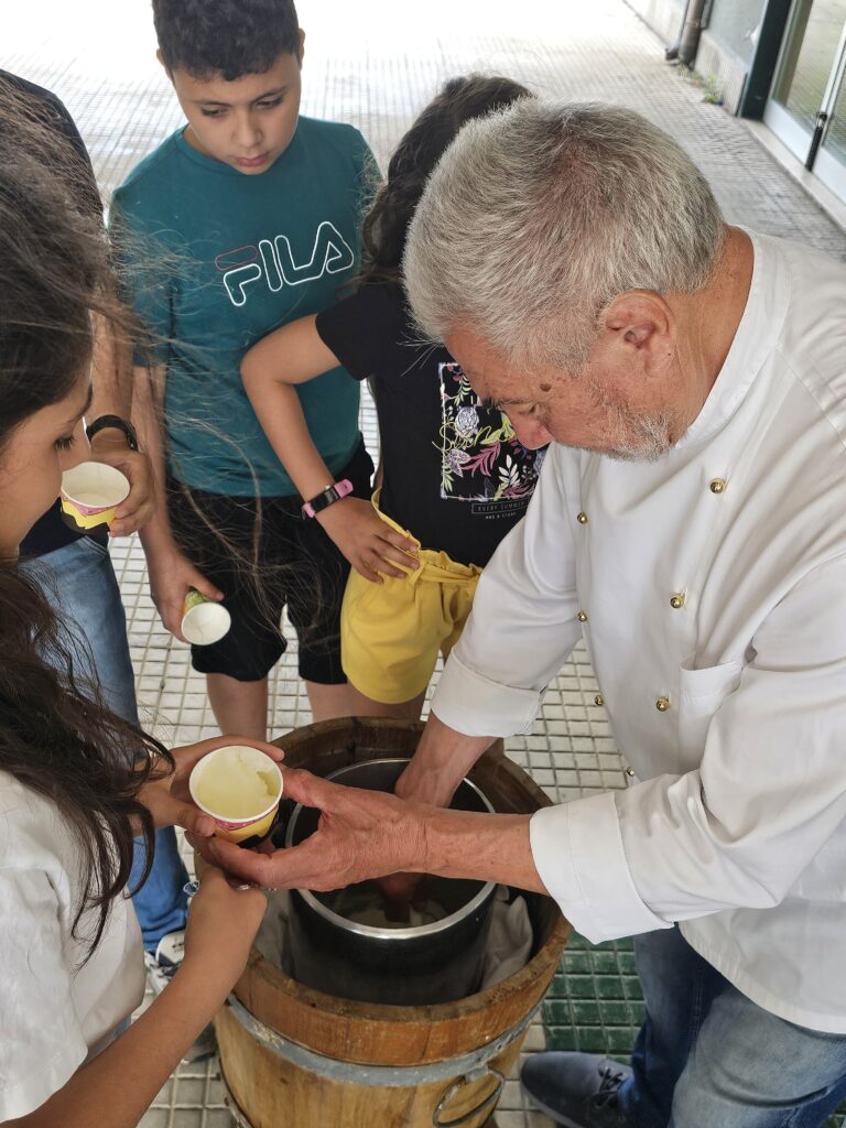 preparazione della granita con metodo antico